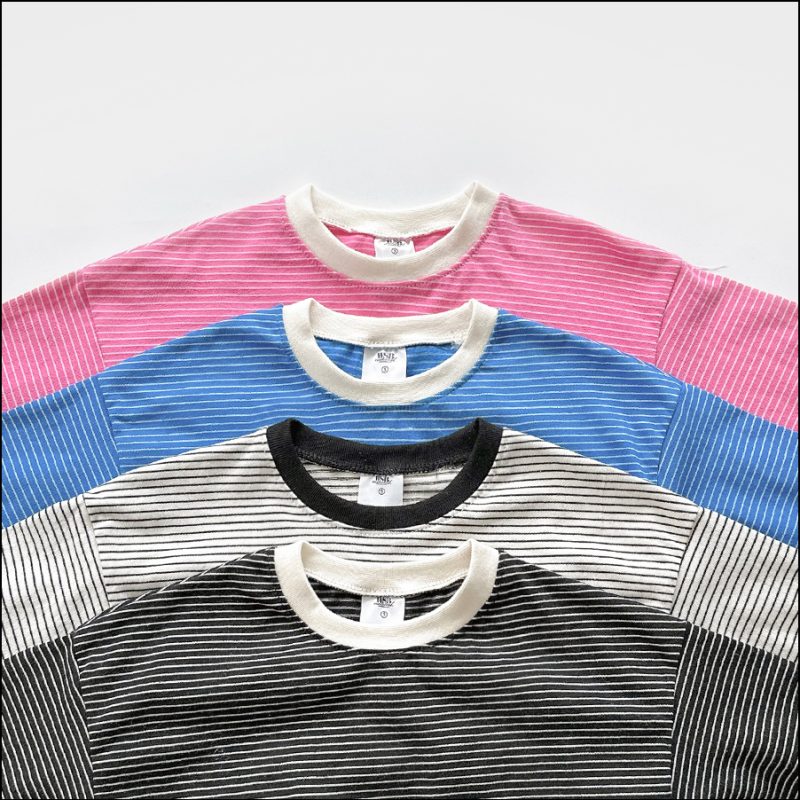 Camiseta manga larga rayas mini